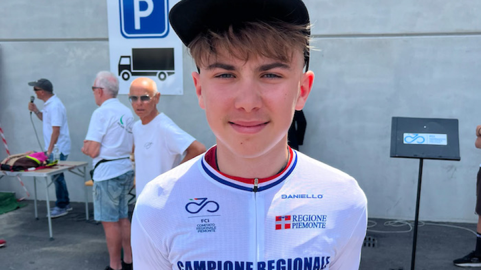 Nikolas Pioletti del Pedale Ossolano-Filippo Ganna Academy sul podio a Pieve Vergonte